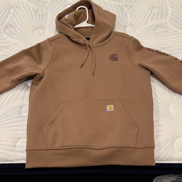 Carhartt Jackets & Blazers - Carhartt Brown Pullover Hoodie with Logo